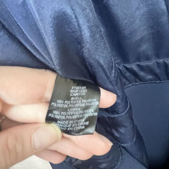 adelyn rae womens navy jumpsuit romper size large twist front formal office - Picture 6 of 11